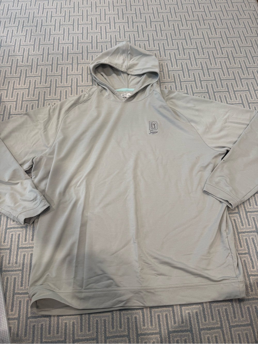 TCP Sawgrass Light Gray Hooded Performance Long-Sleeve Shirt